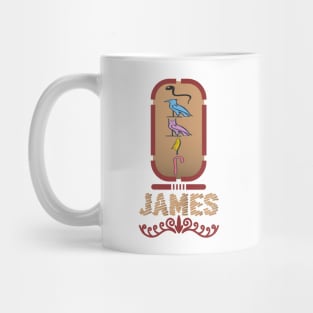 JAMES-American names in hieroglyphic letters-James, name in a Pharaonic Khartouch-Hieroglyphic pharaonic names Mug